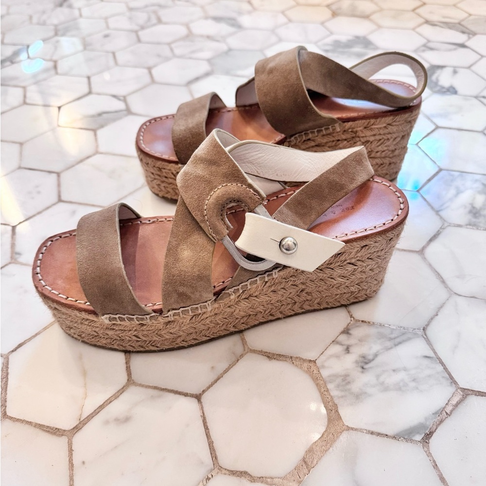 Rag & Bone August Suede Wedge Platform Sandals 36… - image 7